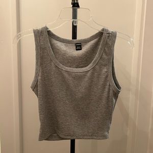 Solid Tank Top - Grey - Size small
